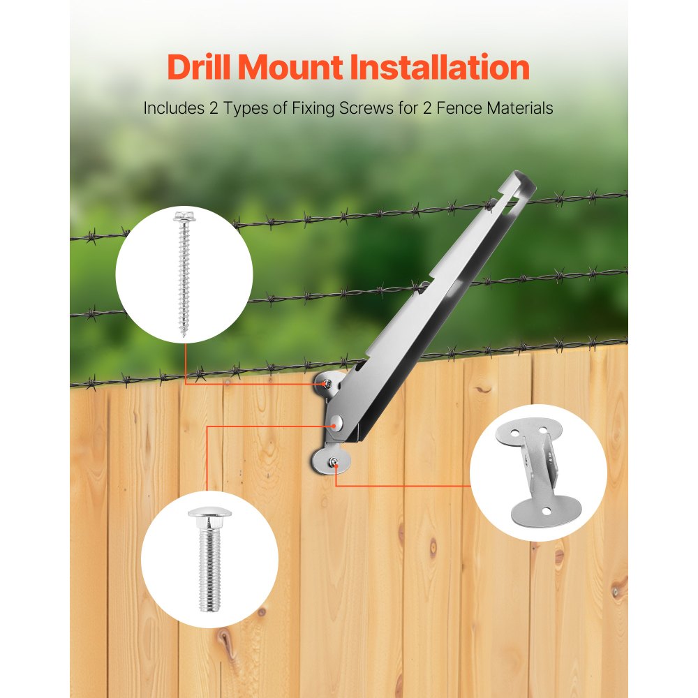 Barbed Wire Arm 10Pack 310mm Fence Post Height Extender Surface Mounted