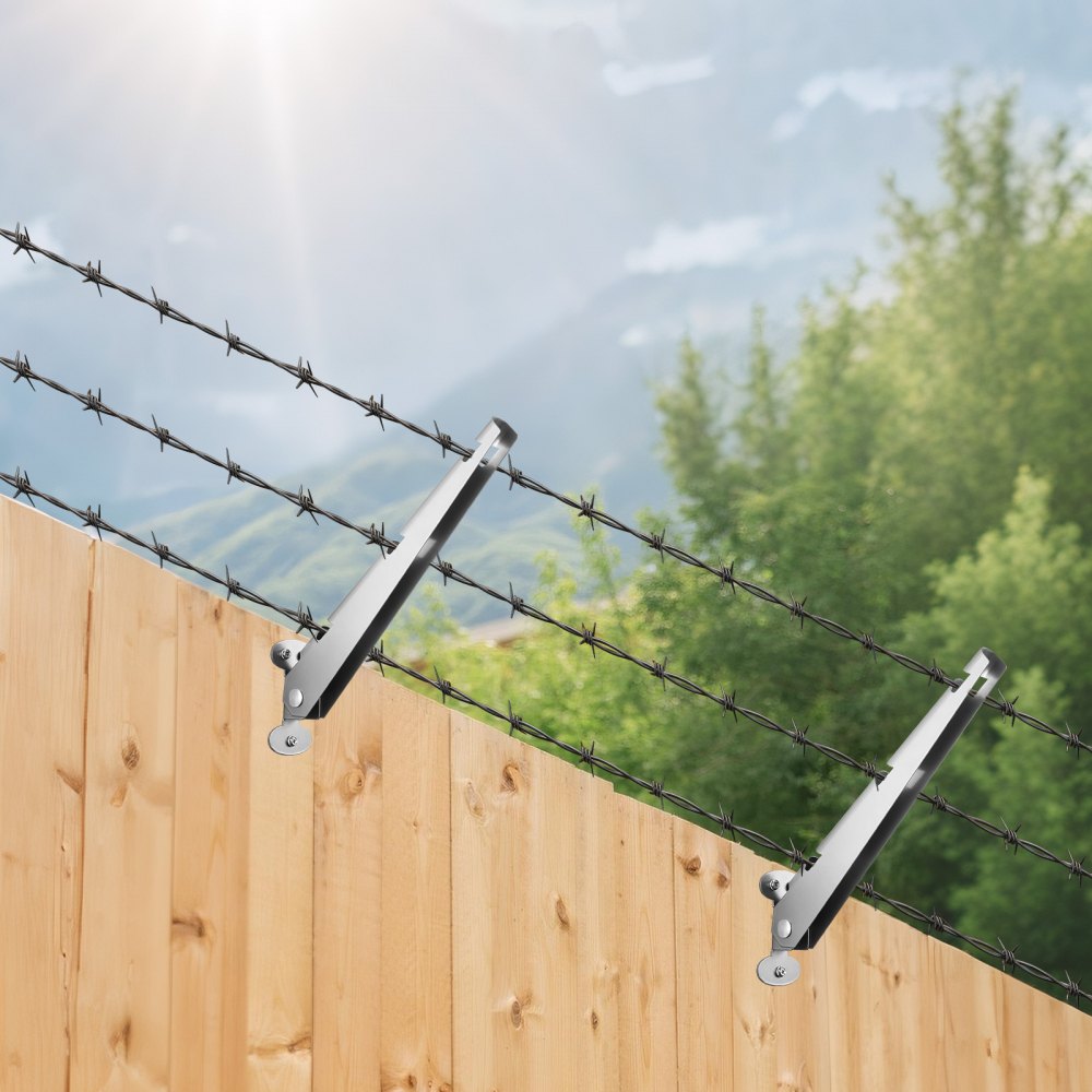 Barbed Wire Arm 10Pack 310mm Fence Post Height Extender Surface Mounted