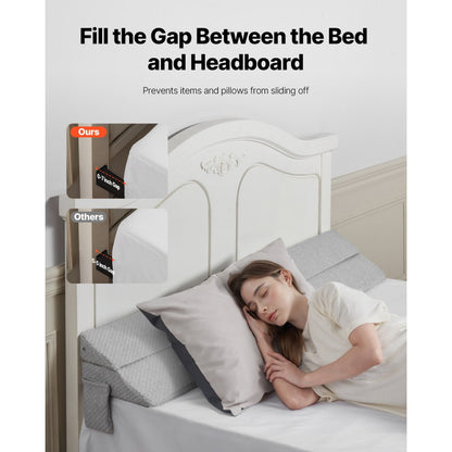 VEVOR Bed Wedge Pillow for Headboard 1524x245x152mm Bed Gap Filler for 178mm Gap