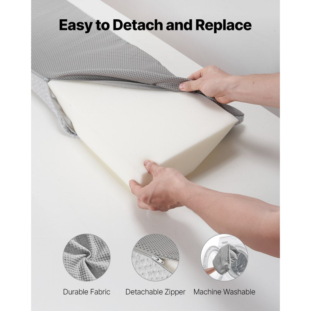 VEVOR Bed Wedge Pillow for Headboard 1524x245x152mm Bed Gap Filler for 178mm Gap