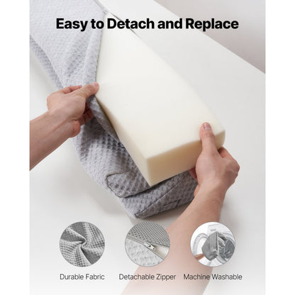 VEVOR Bed Wedge Pillow for Headboard 1525x152x152mm Bed Gap Filler for 178mm Gap