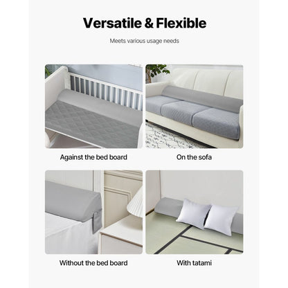 VEVOR Bed Wedge Pillow for Headboard 1829x255x152mm Bed Gap Filler for 178mm Gap