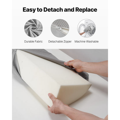VEVOR Bed Wedge Pillow for Headboard 1829x255x152mm Bed Gap Filler for 178mm Gap