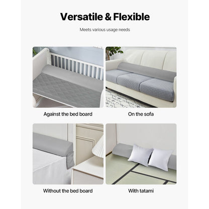 VEVOR Bed Wedge Pillow for Headboard 1930x152x115mm Bed Gap Filler for 102mm Gap