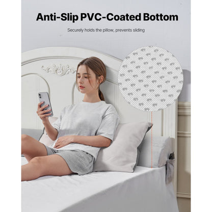 VEVOR Bed Wedge Pillow 1930x255x152mm Plush Bed Gap Filler Headboard 178mm Gap