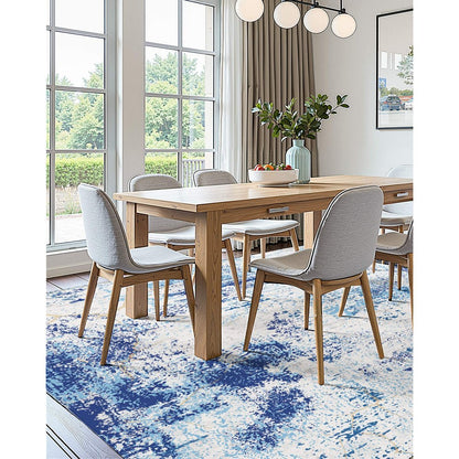 Large Area Rug 1524 x 2133.6 mm Anti-Skid Indoor Floor Mat Modern Blue