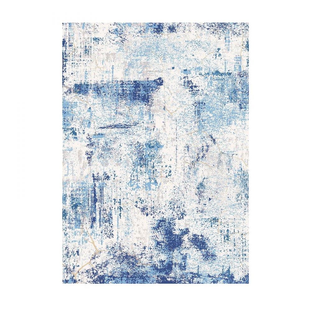 Large Area Rug 1524 x 2133.6 mm Anti-Skid Indoor Floor Mat Modern Blue