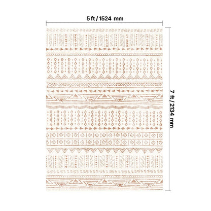 Large Area Rug 1524 x 2133.6 mm Anti-Skid Indoor Floor Mat Modern Beige