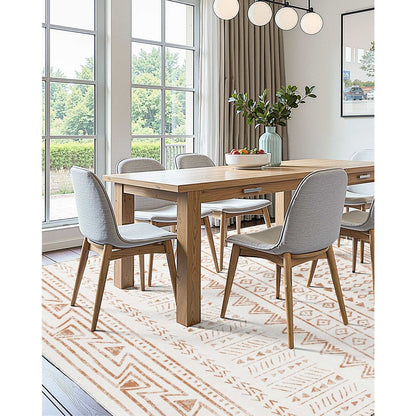 Large Area Rug 1524 x 2133.6 mm Anti-Skid Indoor Floor Mat Modern Beige