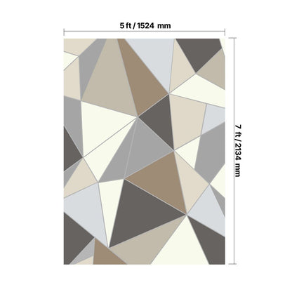 VEVOR Large Area Rug 1524 x 2133.6 mm Anti-Skid Floor Mat Modern Charcoal Gray