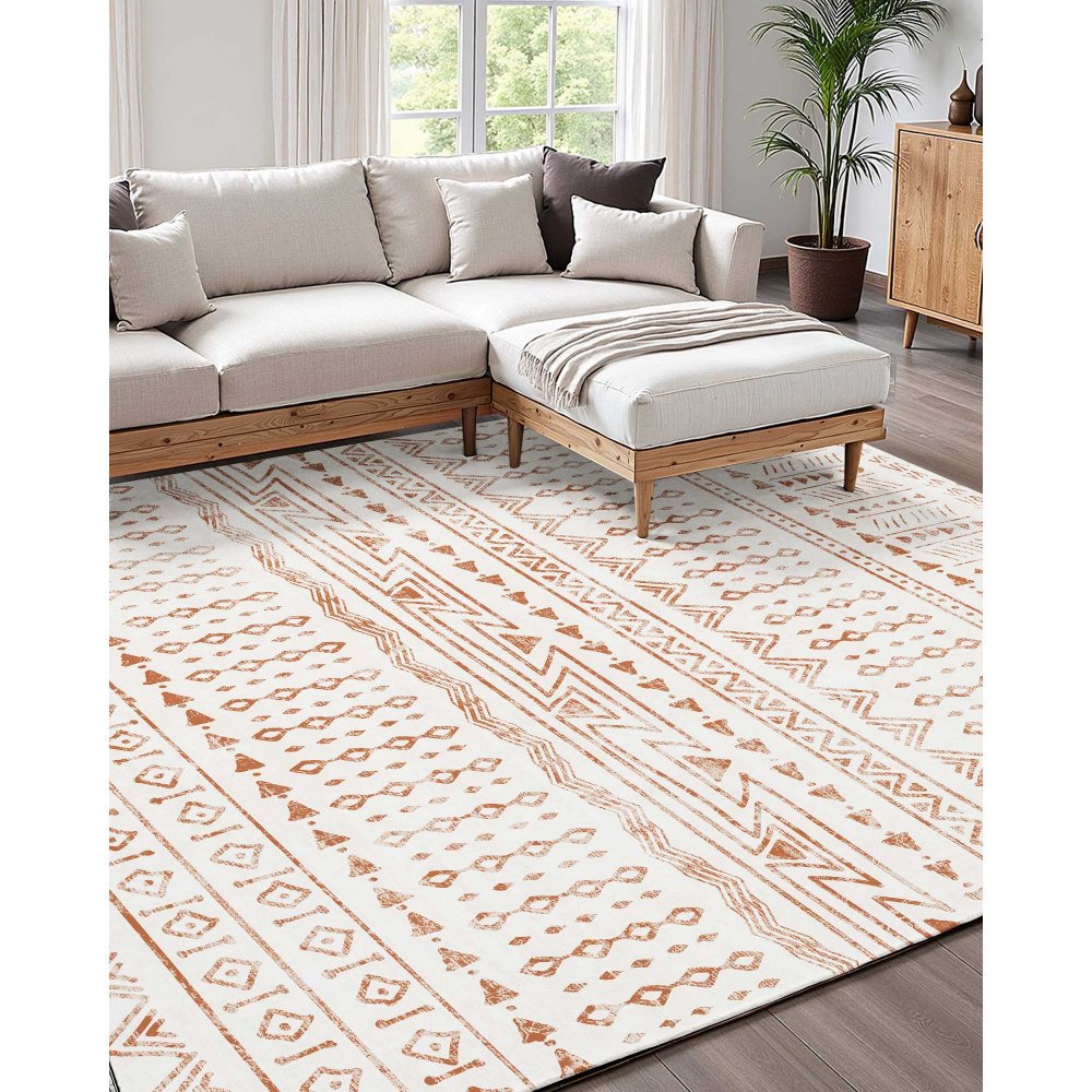 VEVOR Large Area Rug 1524 x 2438.4 mm Anti-Skid Indoor Floor Mat Modern Beige