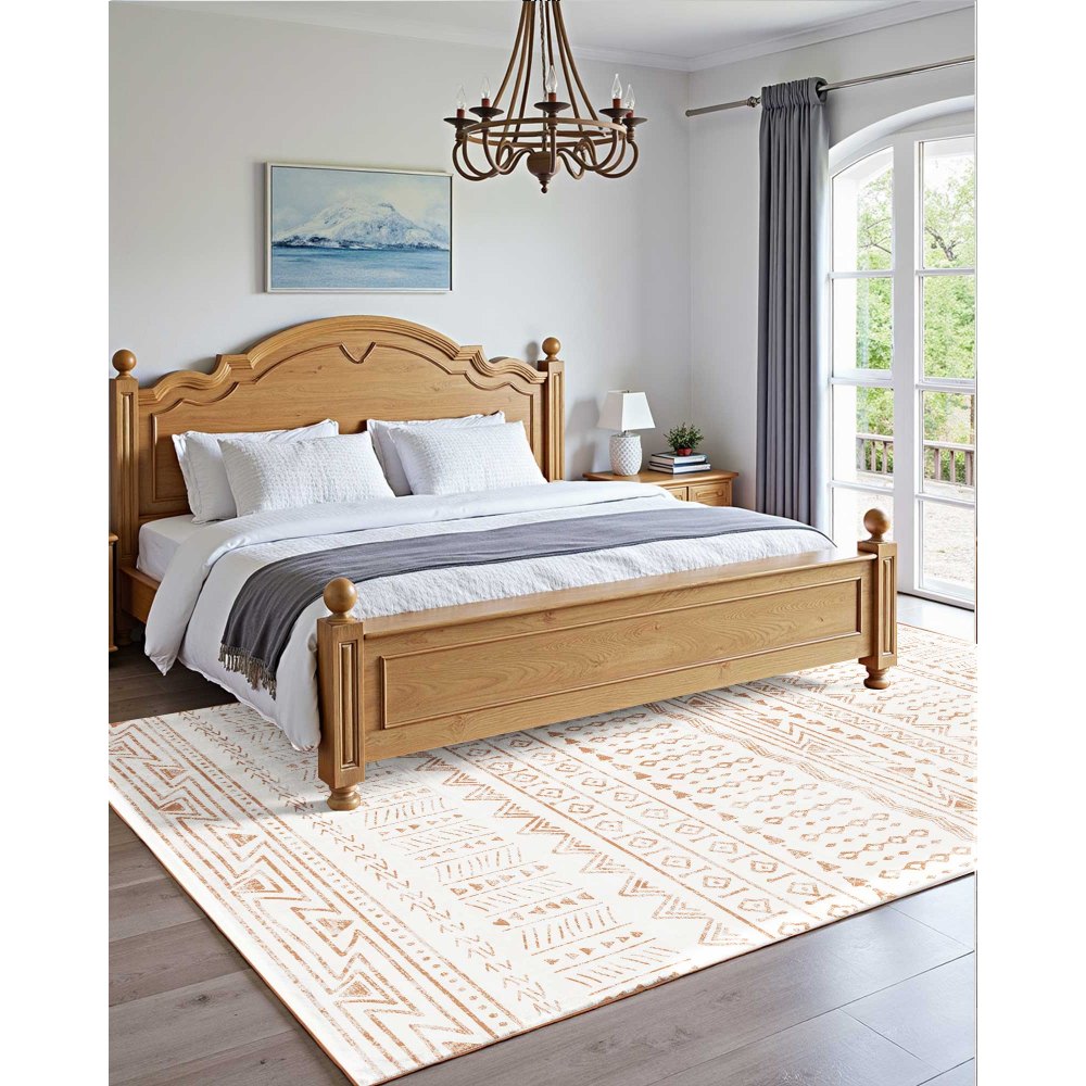 VEVOR Large Area Rug 1524 x 2438.4 mm Anti-Skid Indoor Floor Mat Modern Beige