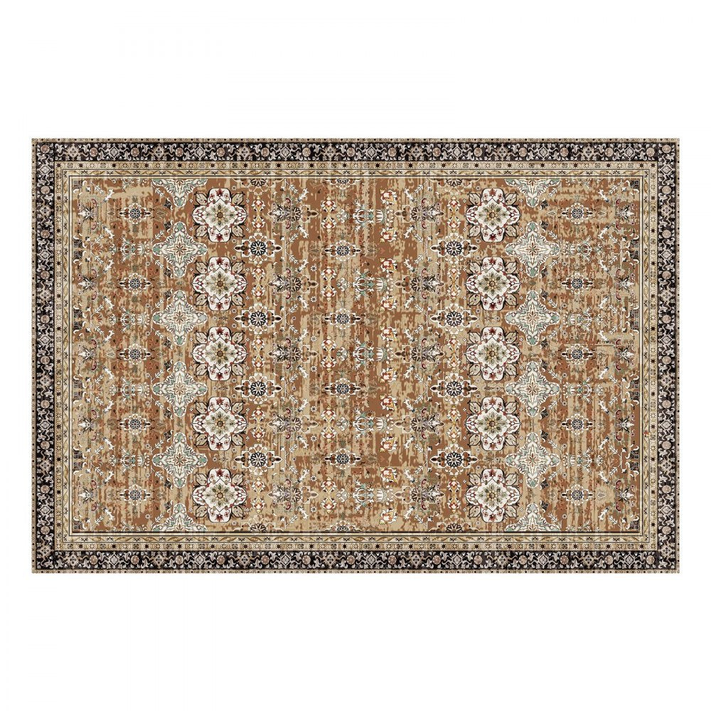 Large Area Rug 1828.8x2743.2 mm Anti-Skid Floor Mat Vintage Brown Green