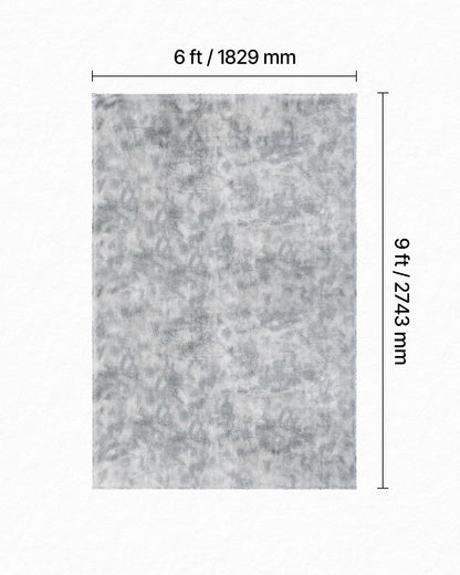 Indoor Plush Area Rugs, 1.83x2.74 m Soft Plush Carpet, FFurry Shag Area Rugs for Living Room, Bedroom, Modern Home Decor Aesthetic Long-Pile Rug, Non-Shedding, Slip-Resistant, Tie-Dye Light Gray