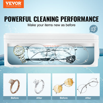 VEVOR Jewelry Cleaner Ultrasonic Machine, Ultrasonic Cleaner Machine 16oz (470ml)