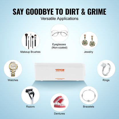 VEVOR Jewelry Cleaner Ultrasonic Machine, Ultrasonic Cleaner Machine 16oz (470ml)