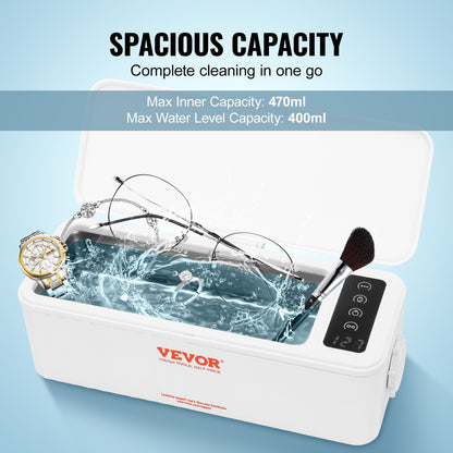 VEVOR Jewelry Cleaner Ultrasonic Machine, Ultrasonic Cleaner Machine 16oz (470ml)