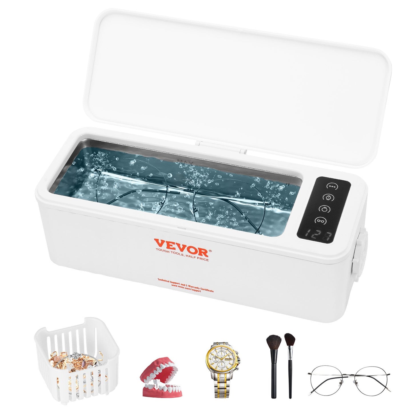 VEVOR Jewelry Cleaner Ultrasonic Machine, Ultrasonic Cleaner Machine 16oz (470ml)