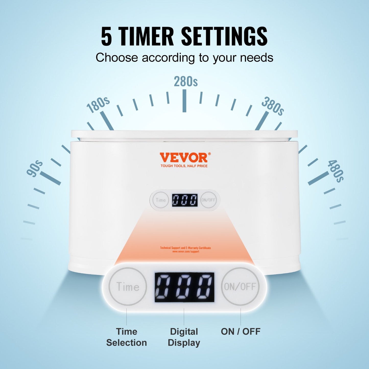 VEVOR Jewelry Cleaner Ultrasonic Machine, Ultrasonic Cleaner Machine Portable 22oz