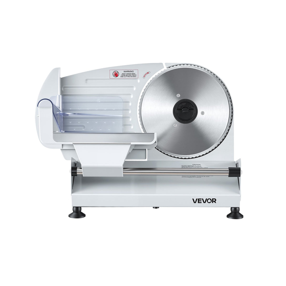 Meat Slicer, Electric Deli Slicer with 190mm SUS420 Blade & 0-15mm Adjustable Thickness, 200W Home Food-Slicer for Frozen Meat, Ham, Baguett, Steak