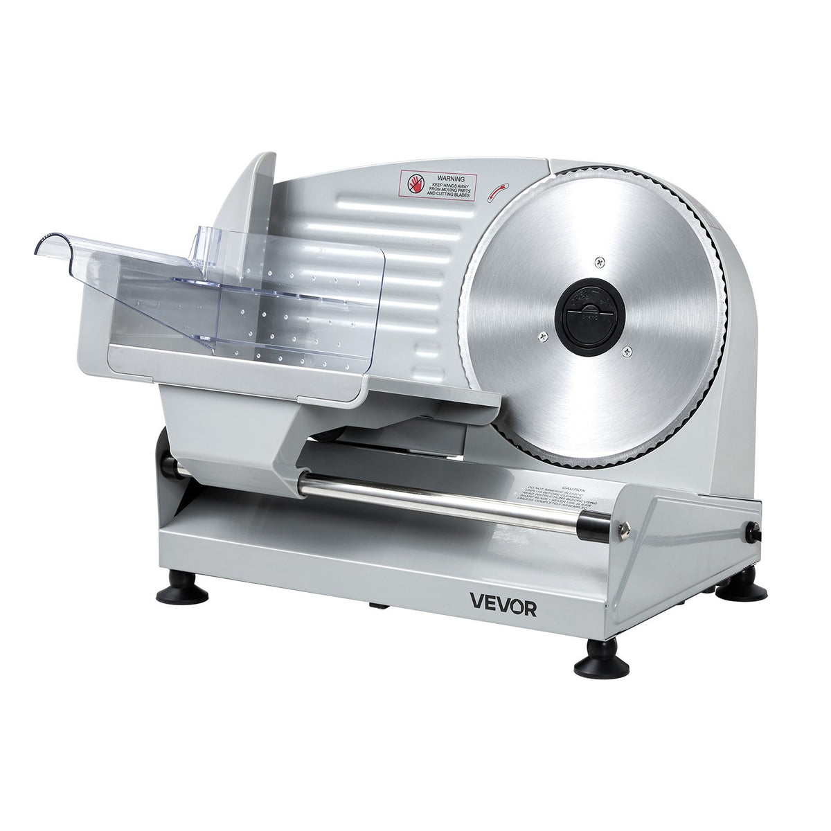 Meat Slicer, Electric Deli Slicer with 190mm SUS420 Blade & 0-15mm Adjustable Thickness, 200W Home Food-Slicer for Frozen Meat, Ham, Baguett, Steak
