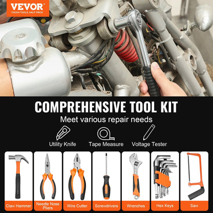 216-Piece Household Hand Tool Set with Portable Case, High-Quality Steel, 5.7 kg