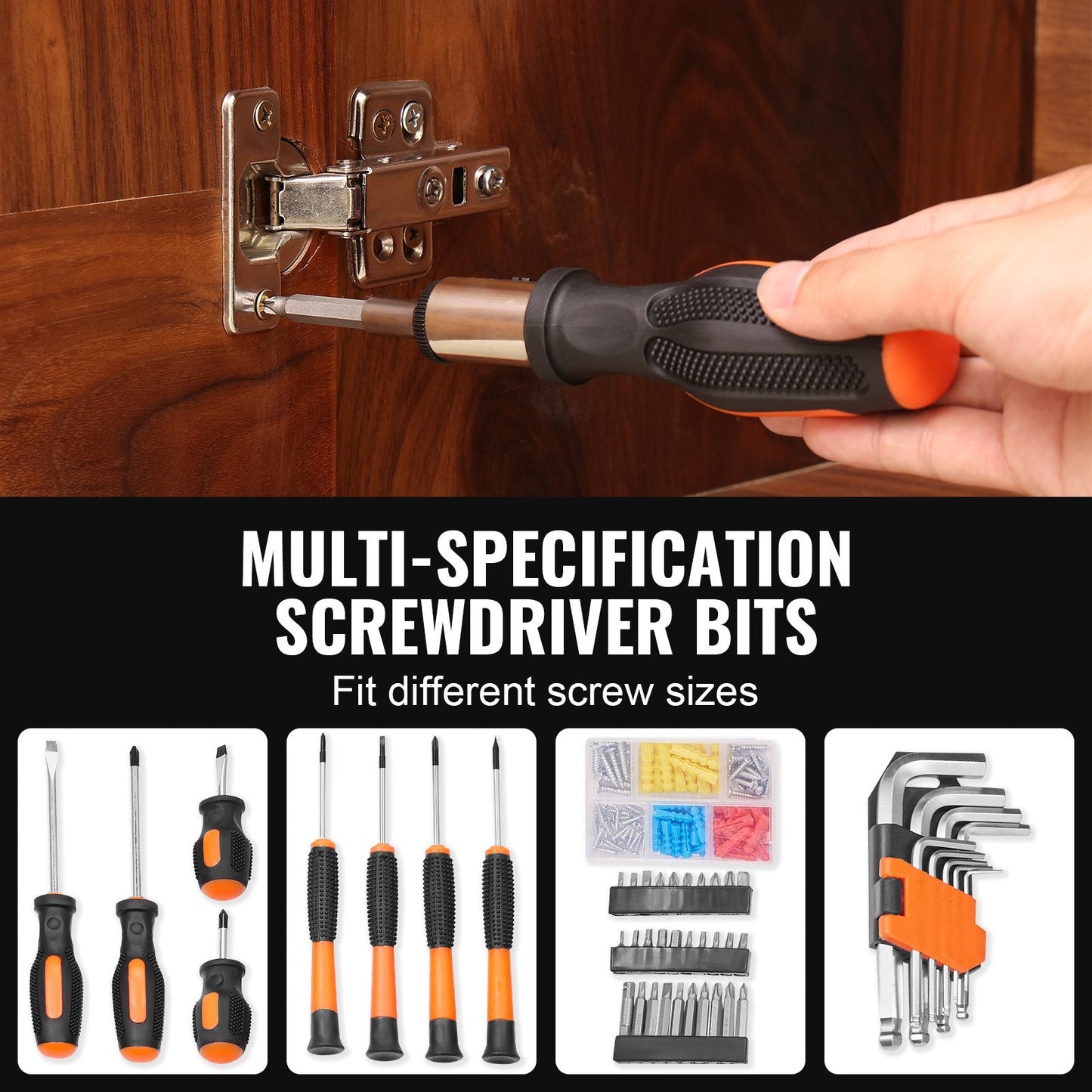 216-Piece Household Hand Tool Set with Portable Case, High-Quality Steel, 5.7 kg