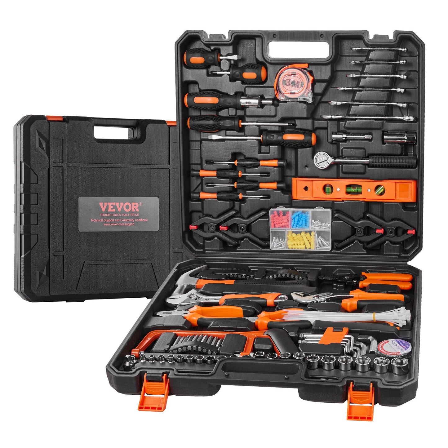 216-Piece Household Hand Tool Set with Portable Case, High-Quality Steel, 5.7 kg