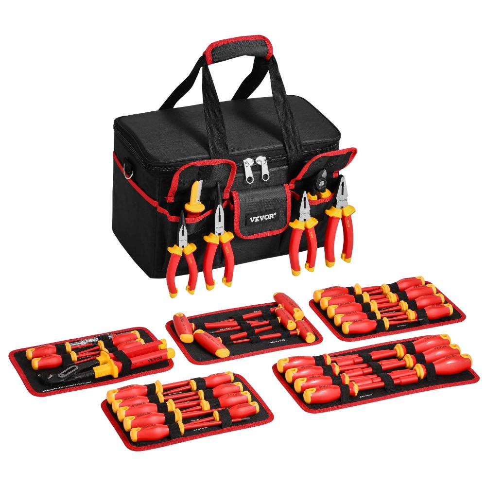 VEVOR Insulated Screwdriver Set 50-Piece Insulated Tool Set for Electricians