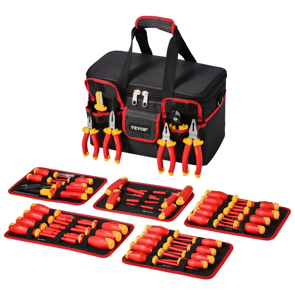 VEVOR Insulated Screwdriver Set 50-Piece Insulated Tool Set for Electricians
