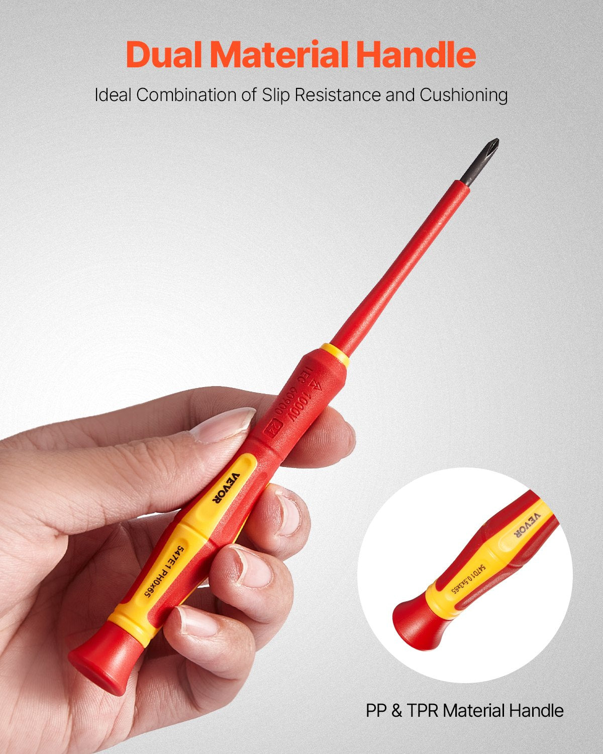 VEVOR Insulated Screwdriver Set 6-Piece Insulated Tool Set for Electricians