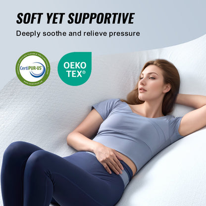 VEVOR Mattress Topper Memory Foam Detachable & Washable Queen 76.2 mm Thickness