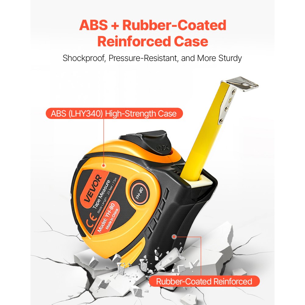 VEVOR Tape Measure 7620mm Retractable Imperial Metric for Decoration