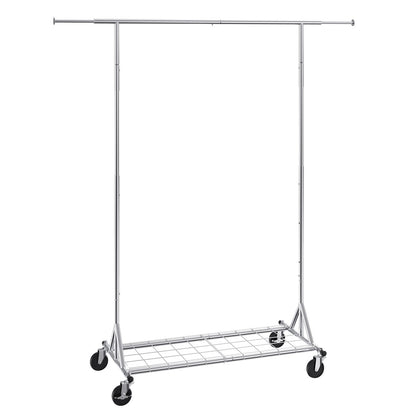 Heavy Duty Garment Rack with Wheels, 204 kg Capacity, Adjustable & Extendable