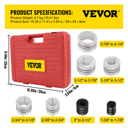 VEVOR Pipe Stretcher Kit, Exhaust Pipe Stretcher Kit 1-5/8" to 4-1/4", Exhaust Pipe