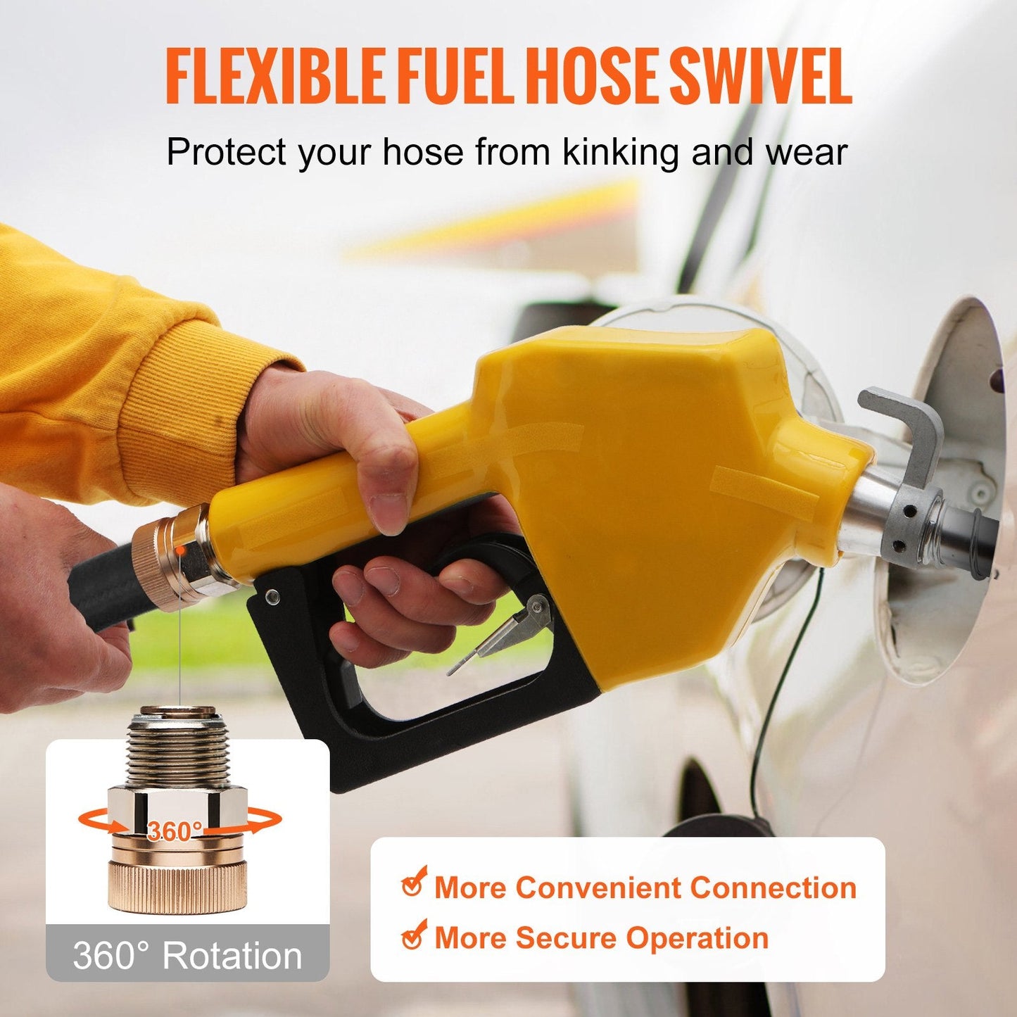 Automatic Fuel Nozzle, 3/4" NPT, 13/16" Spout, 40 L/min Flow, Auto Shut-Off