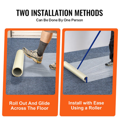 VEVOR Carpet Protection Film, 24" x 100' Floor and Surface Shield with Self Adhesive
