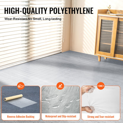 VEVOR Carpet Protection Film, 24" x 200' Floor and Surface Shield with Self Adhesive