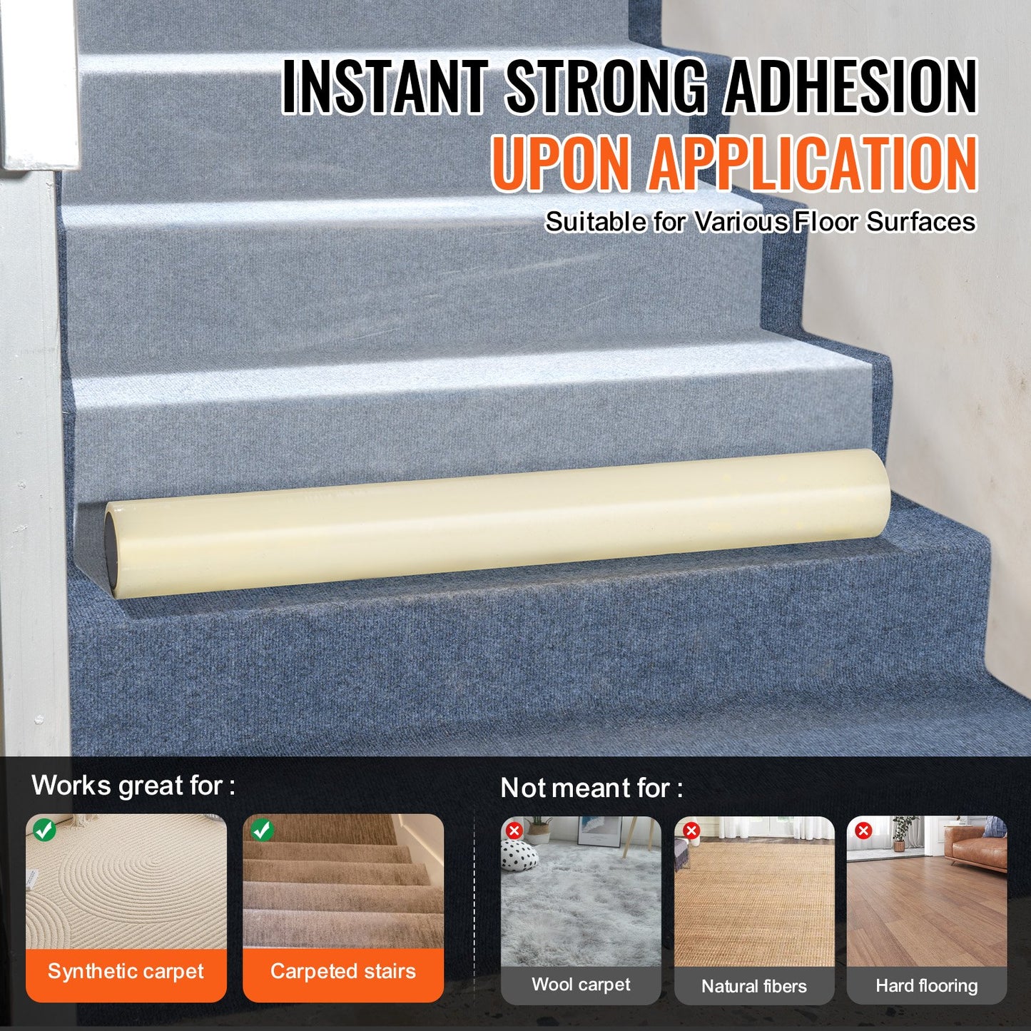 VEVOR Carpet Protection Film, 36" x 200' Floor and Surface Shield with Self Adhesive