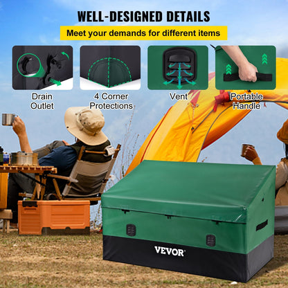 Large Outdoor 870L Storage Box with Waterproof Cover, Easy Assembly, Portable