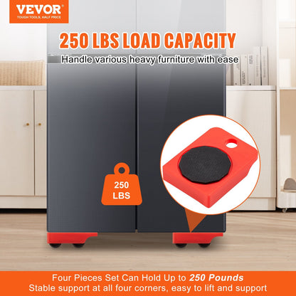 Heavy Duty Furniture Movers with 4 Wheels, 113.4 kg Capacity, Easy to Use