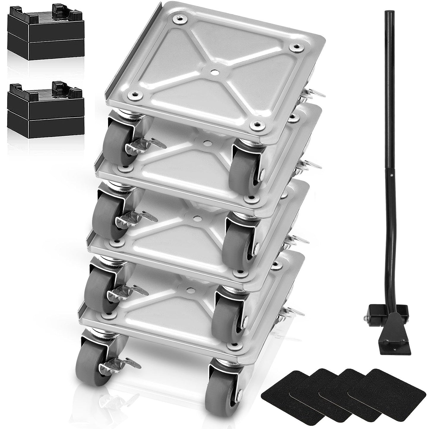 Heavy Duty Furniture Mover Dolly with Swivel Wheels, 227 kg Capacity, Set of 4