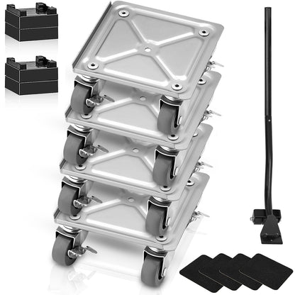 Heavy Duty Furniture Mover Dolly with Swivel Wheels, 227 kg Capacity, Set of 4