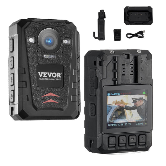 VEVOR 1440P HD Police Body Camera, 64GB Body Cam with  io Video Recording Picture,