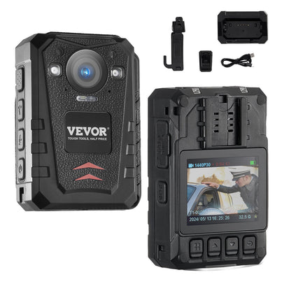 VEVOR 1440P HD Police Body Camera, 128GB Body Cam with  io Video Recording Picture,