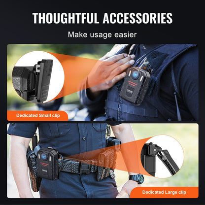 HD Police Body Camera 64GB with Night Vision and 2m LCD Display