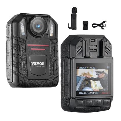 VEVOR 1440P HD Police Body Camera, 64GB Body Cam with  io Video Recording Picture,