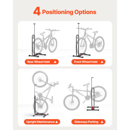 Bike Storage Floor Bike Rack for 406.4 to 700 mm Mountain & Road Bikes