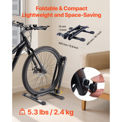 Foldable Bike Rack for 508 to 736.6 mm Mountain/Road Bikes Storage Stand