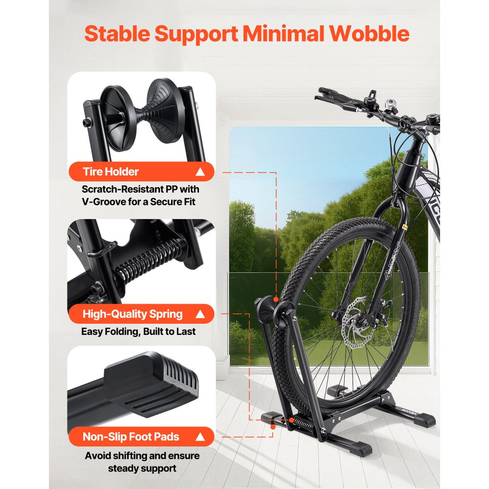 Foldable Bike Rack for 508 to 736.6 mm Mountain/Road Bikes Storage Stand